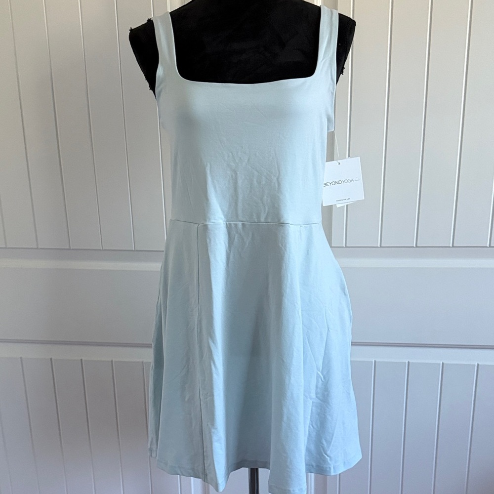Beyond Yoga Sky Blue Mini Dress